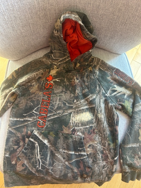 Cabela's Other - Cabela's Kids Camo Hoodie with Orange Lining
